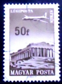 Selo postal da Hungria de 1966 Athens