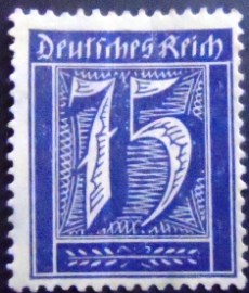 Selo da Alemanha Reich de 1922 Numeral 75