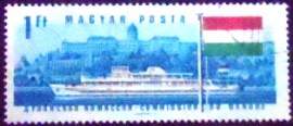 Selo postal da Hungria de 1967 Diesel Ship Hunyadi