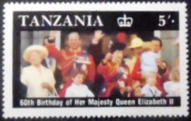 Selo postal da Tanzânia de 1987 Royal family