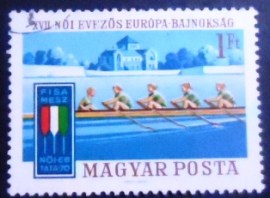 Selo postal da Hungria de 1970 European Rowing Championships