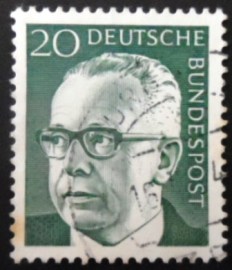 Selo postal da Alemanha de 1970 Dr. Gustav Heinemann