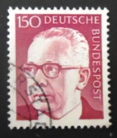 Selo postal da Alemanha de 1972 Dr. Gustav Heinemann