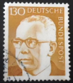 Selo postal da Alemanha de 1972 Dr. Gustav Heinemann