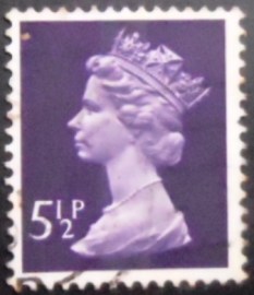 Selo postal do Reino Unido de 1973 Queen Elizabeth II 5½