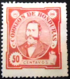 Selo postal de Honduras de 1896 President Arias