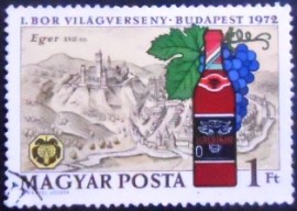Selo postal da Hungria de 1972 Eger and Bulls Blood