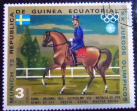 Selo postal da Guiné Equatorial de 1972 Henri Saint Cyr