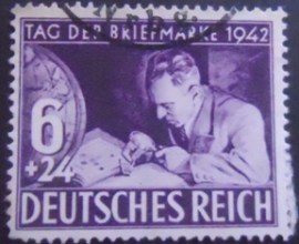 Selo postal da Alemanha Reich de 1942 Collector with album