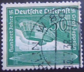 Selo postal da Alemanha Reich de 1938 Birth Cent of Count Zeppelin