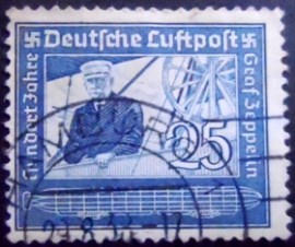Selo postal da Alemanha Reich de 1938 Birth Cent of Count Zeppelin