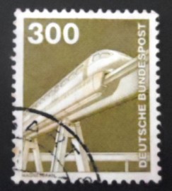 Selo postal da Alemanha de 1982 Maglev Electromagnetic Monorail