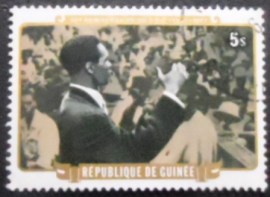 Selo postal da Rep. da Guiné de 1977 President Ahmed Sékou Touré