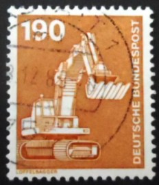 Selo postal da Alemanha de 1982 Excavator