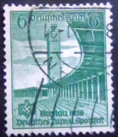 Selo postal da Alemanha Reich de 1938 Sports Field