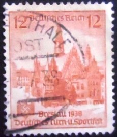 Selo postal da Alemanha Reich de 1938 City Hall
