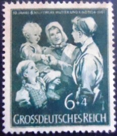 Selo postal da Alemanha Reich de 1944 Community Nurse Visiting