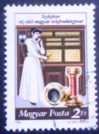 Selo postal da Hungria de 1981 Telephone Exchanges