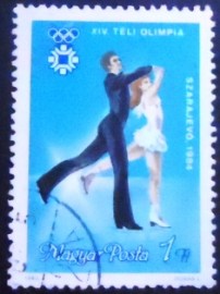 Selo postal da Hungria de 1983 Phase of mixed pairs figure skating