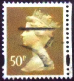 Selo postal do Reino Unido de 1990 Queen Elizabeth II 50
