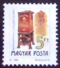Selo postal da Hungria de 1990 Mailbox