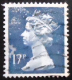 Selo postal do Reino Unido de 1990 Queen Elizabeth II 17