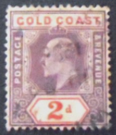 Selo postal da Costa Dourada de 1904 King Edward VII