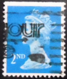 Selo postal do Reino Unido de 1989 Queen Elizabeth II 2Do