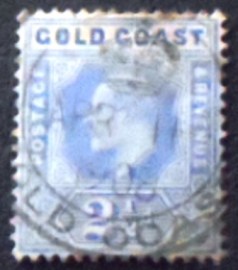 Selo postal da Costa Dourada de 1907 King Edward VII