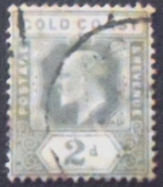 Selo postal da Costa Dourada de 1909 King Edward VII 2