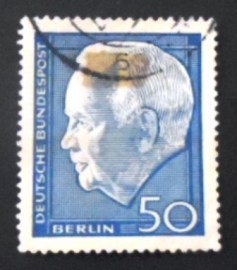 Selo postal da Alemanha Berlin de 1967 Dr. h.c. Heinrich Lübke