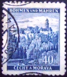 Selo postal da Boêmia e Moravia de 1939 Klingenberg