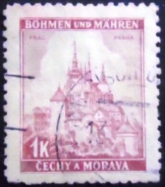 Selo postal da Bohemia e Morávia de 1939 Prag