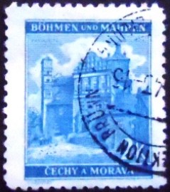 Selo postal da Bohemia e Morávia de 1942 Kuttenberg 2