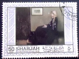 Selo postal de Sharjah de 1968 James Abbott McNeill Whistler