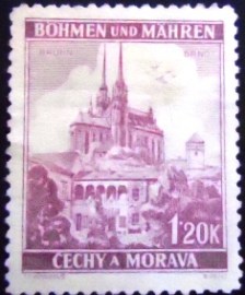 Selo postal da Bohemia e Morávia de 1939 Brünn