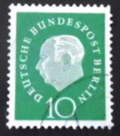 Selo postal da Alemanha Berlin de 1959 Prof. Dr. Theodor Heuss