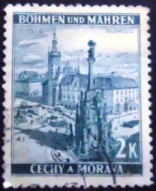 Selo postal da Bohemia e Morávia de 1939 Olmütz