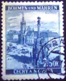 Selo postal da Boêmia e Moravia de 1939 Olomouc
