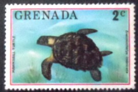 Selo postal de Granada de 1976 Hawksbill Turtle