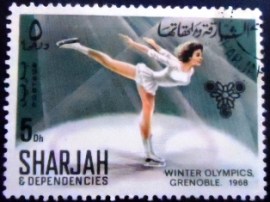 Selo postal de Sharjah de 1968 Figure Skating