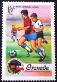 Selo postal de Granada-Grenadines de 1974 Germany x Chile