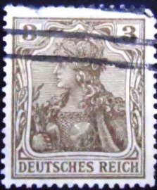 Selo postal da Alemanha Reich de 1900 Germania with imperial crown 3