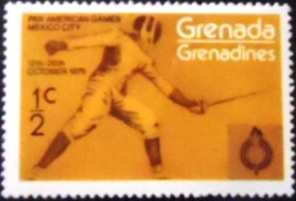 Selo postal de Granada-Grenadines de 1975 Fencing