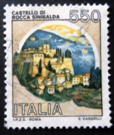 Selo postal da Itália de 1984 Rocca Sinibalda