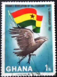 Selo postal de Gana de 1967 February Revolution