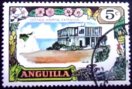 Selo postal de Anguilla de 1970 Cottage Hospital extension
