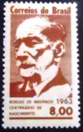 Selo postal do Brasil de 1963 Antônio A. Borges Medeiros- C 502 N