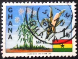 Selo postal de Gana de 1967 Maize