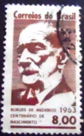 Selo postal do Brasil de 1963 Antônio A. Borges Medeiros - C 500 U